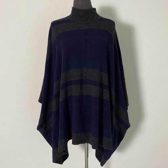 Theory Tops - Theory sz S Turtleneck stripe Wool warm cape NWOT